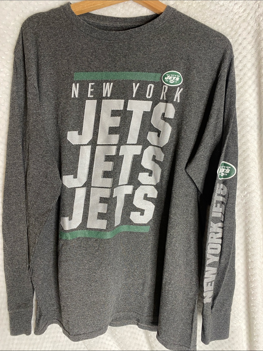 Majestic New York Jets Graphic Crewneck Long Sleeves Tee